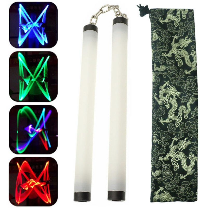 Led Lamp Light Nunchucks Nunchakus Žiarivá Palica Cvičenie Kung Fu Tanečné Príslušenstvo Street Dance Tool