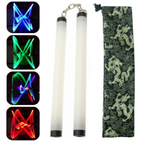 Led Lamp Light Nunchucks Nunchakus Žiarivá Palica Cvičenie Kung Fu Tanečné Príslušenstvo Street Dance Tool