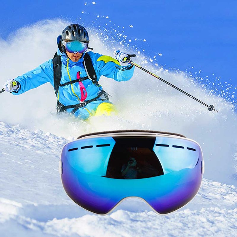 Unisex Lyžiarske Okuliare Proti Zahmlievaniu Športové Nastaviteľné Do Exteriéru Ochranné Na Ochranu Očí Na Snehu S Dvojitou Vrstvou Na Sneh