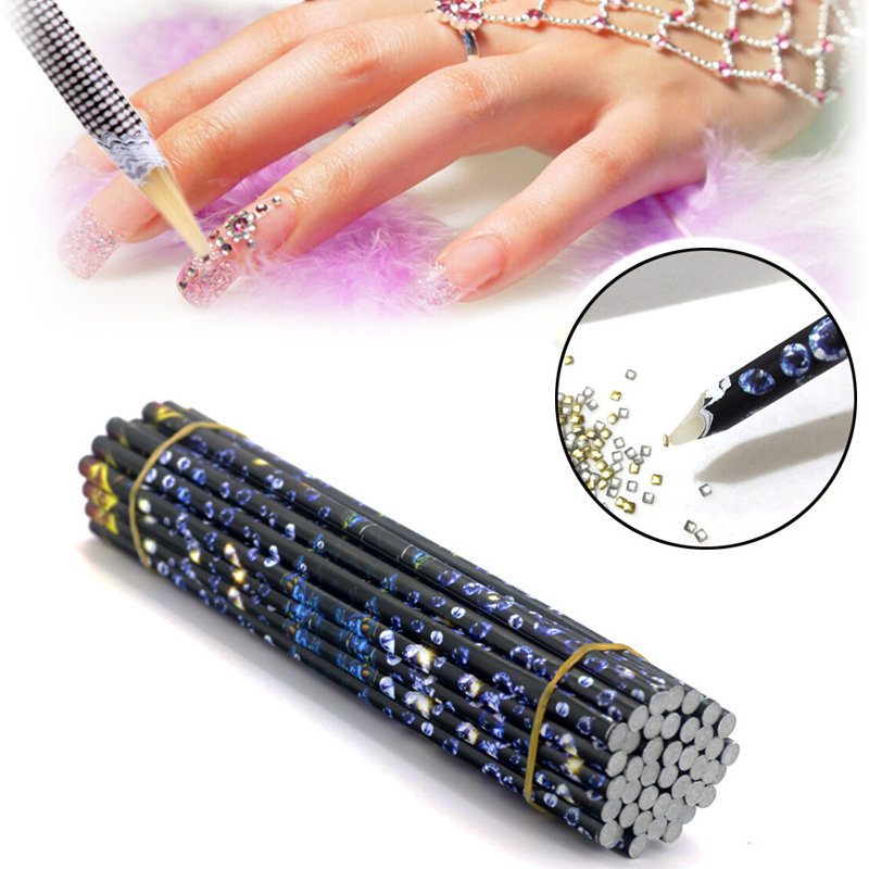 10 Ks Vosková Živica Na Vyberanie Kamienkov Ceruzka Drahokam Jewel Korálka Nail Art Craft Tool