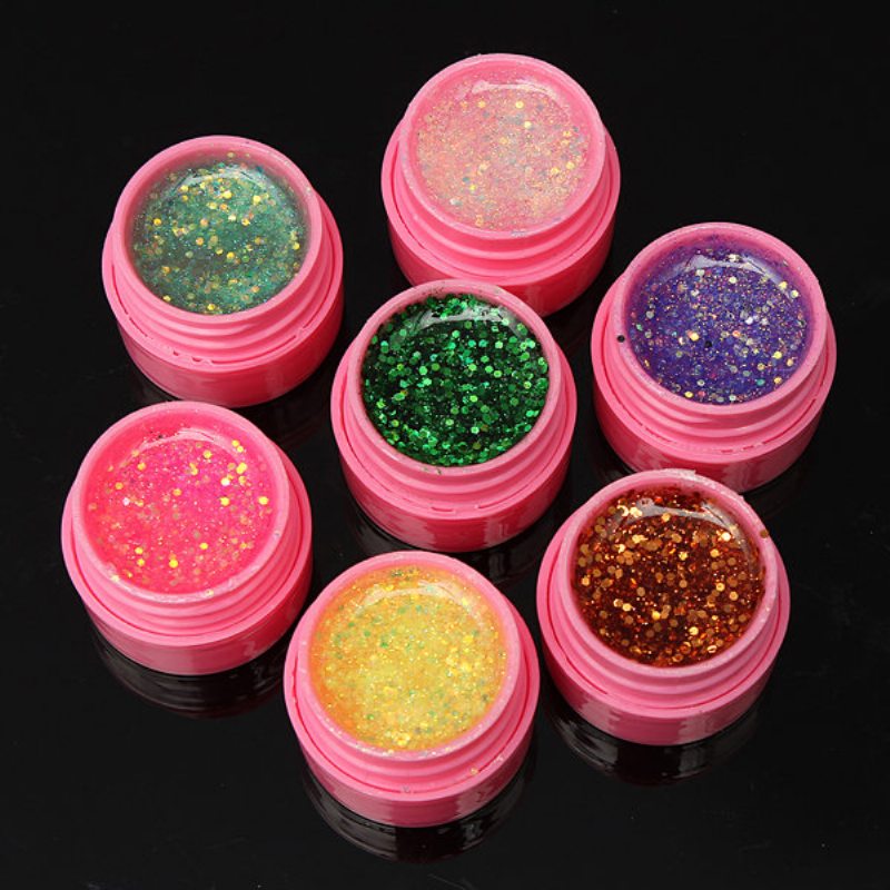 36ks Mix Farieb Shining Glitter Acrylic Uv Gel Builder Polish Set