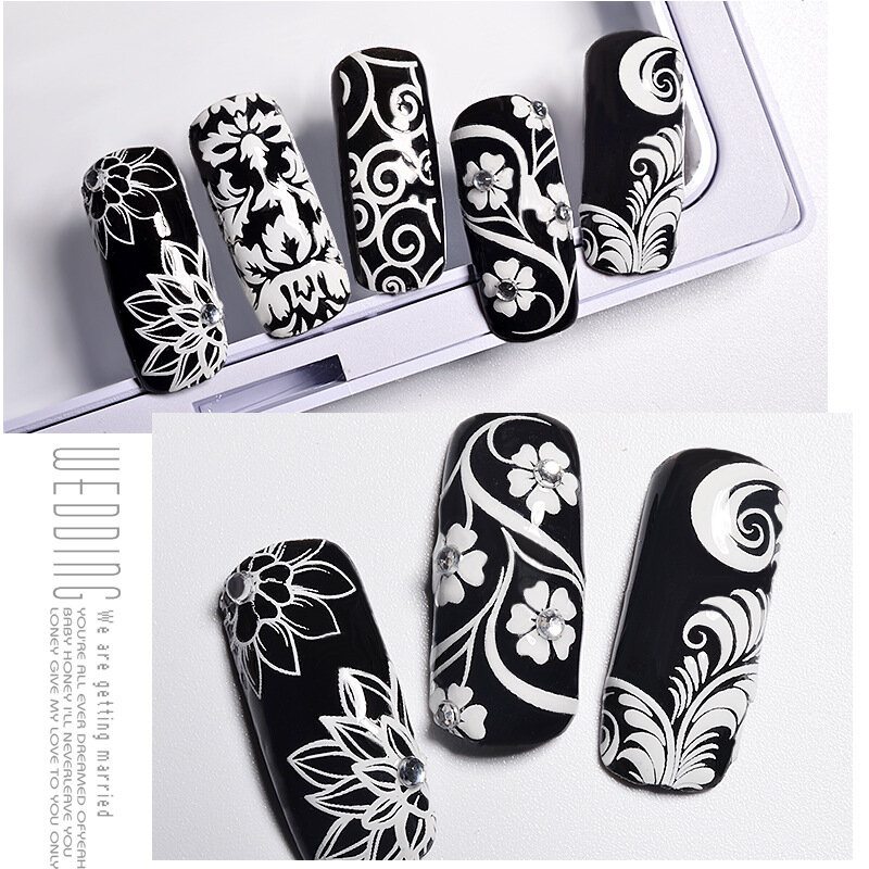 3d Nálepka Na Nechty Stereo White Nails Sticker