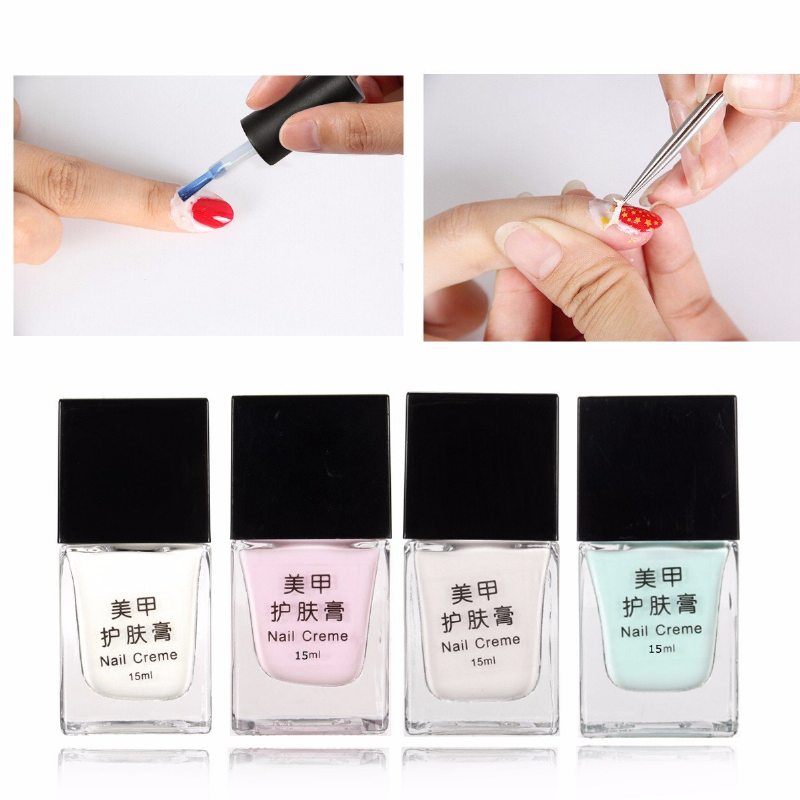 4 Farby Nail Creme Nails Art Krémový Gél Polish Peel Off Liquid