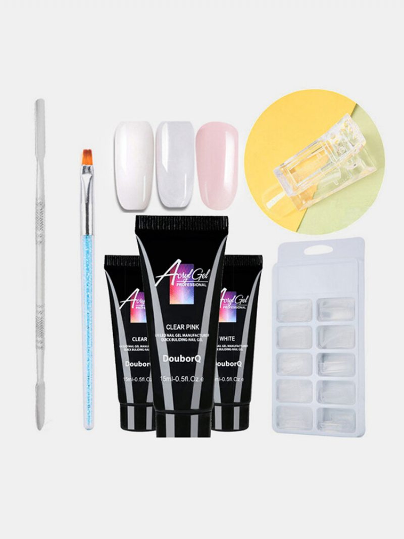 4 Ks Jelly Gel Set Na Predlžovanie Nechtov Soak Off Quick Builder Crystal Gel Nail Art Gel Kit