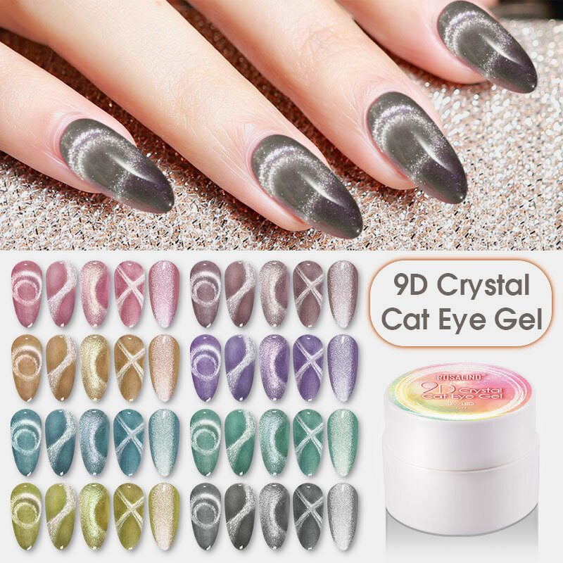 5 Ml 9d Crystal Cat Eye Gel Nail Art Design Lak Namáčací Gél Uv Led Lampou Vytvrdzovaný Lak Na Nechty