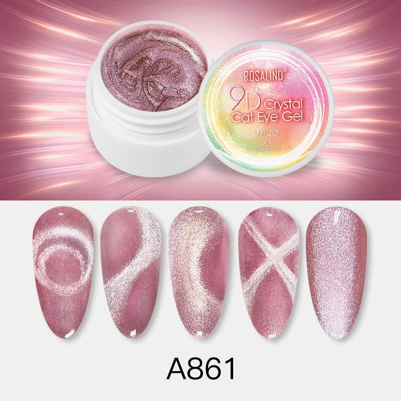 5 Ml 9d Crystal Cat Eye Gel Nail Art Design Lak Namáčací Gél Uv Led Lampou Vytvrdzovaný Lak Na Nechty