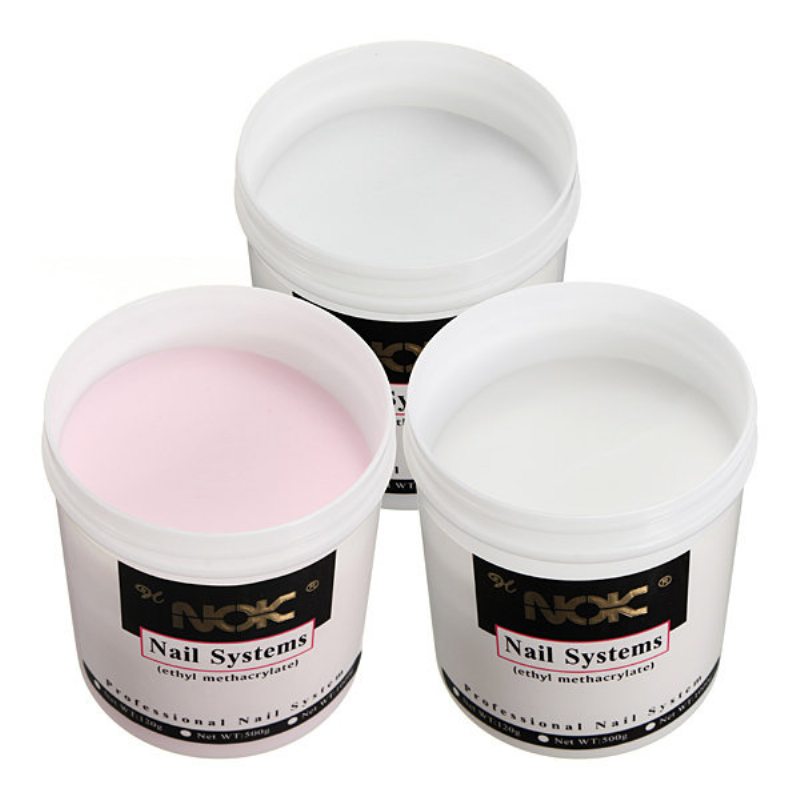 Jumbo Size Nail Art Crystal Acrylic Powder Carve Pink Clear White