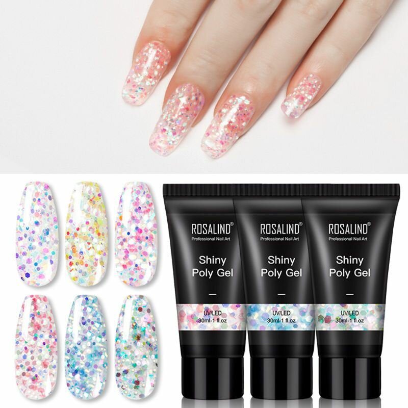 Lesklý Poly Trblietavý Predlžovací Gél Na Nechty Art Design Semipermanentný Uv Gél Builder Všetko Pre Manikúru Gellak Nail Gel