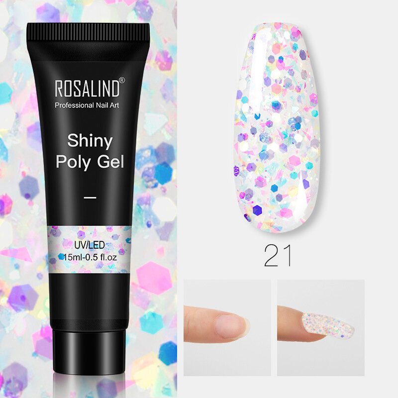 Lesklý Poly Trblietavý Predlžovací Gél Na Nechty Art Design Semipermanentný Uv Gél Builder Všetko Pre Manikúru Gellak Nail Gel