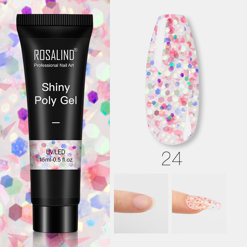 Lesklý Poly Trblietavý Predlžovací Gél Na Nechty Art Design Semipermanentný Uv Gél Builder Všetko Pre Manikúru Gellak Nail Gel