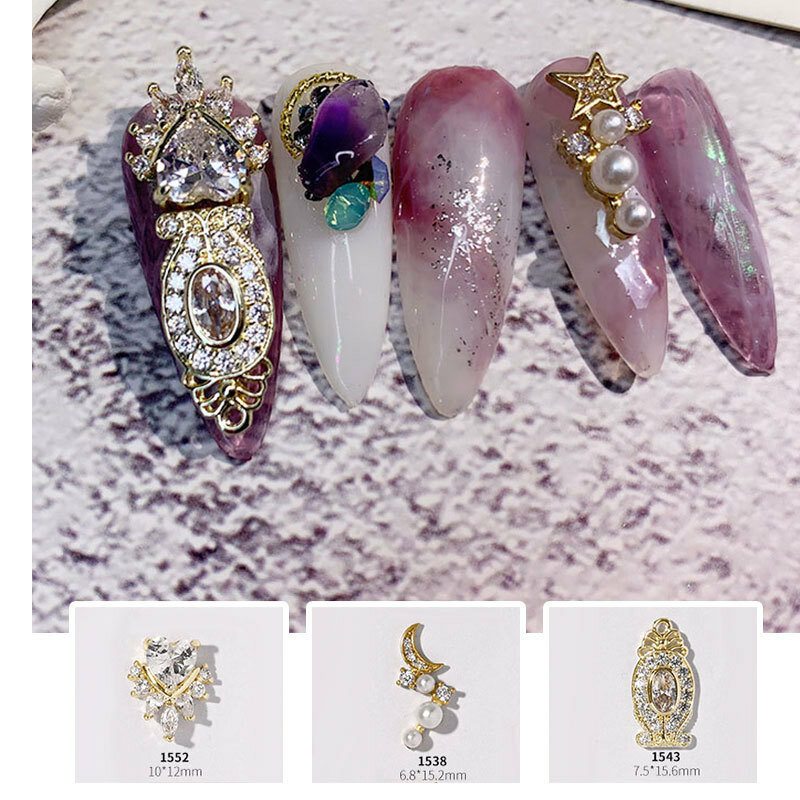 Urob Si Sám Trendy Ľahké Luxusné Nail Art Dekorácie Zirkónový Kov Micro Inlay Flash Kamienkové Fototerapeutické Nechty