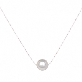 925 Sterling Silver Temperament All-mat Pearl Náhrdelník Single Mother Shell Beads Retiazka Kľúčnej Kosti Jednoduchý