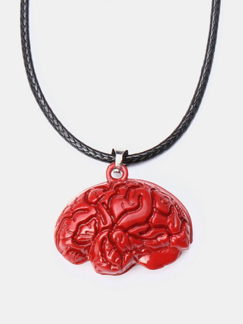 Brain Necklace Alloy Drip Red Náhrdelník Na Halloween