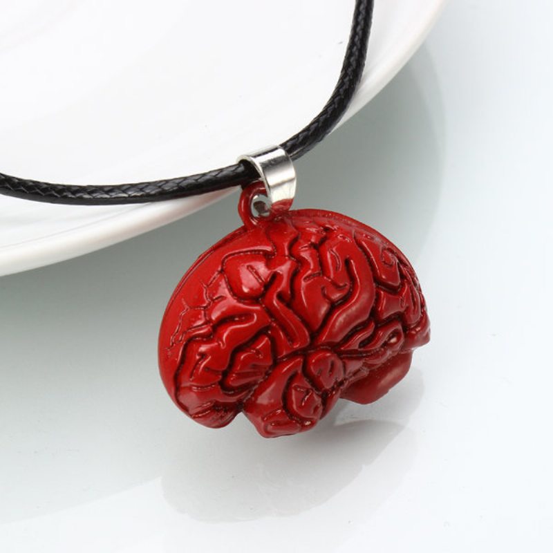 Brain Necklace Alloy Drip Red Náhrdelník Na Halloween