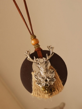 Vintage Dámsky Náhrdelník V Tvare Zvieratka Christmas Elk Bells Dlhý Na Sveter
