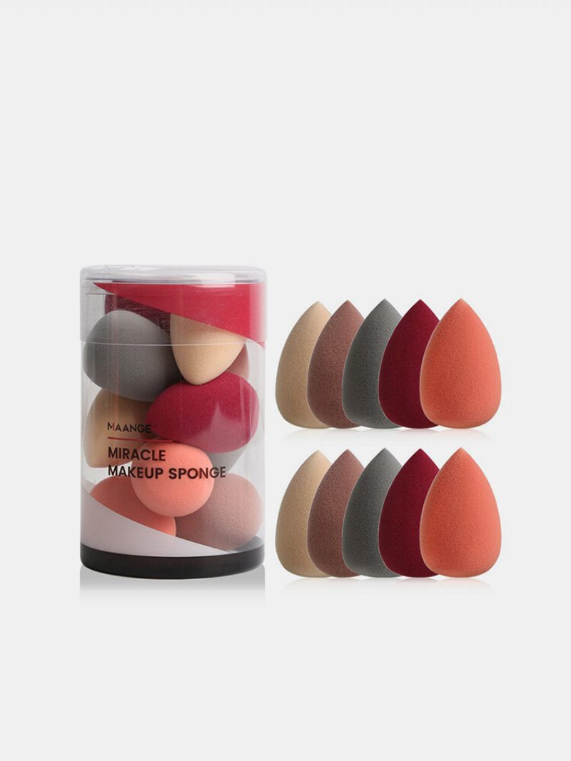 10 Ks Mini Make-up Puff Mokré-suché Dvojúčelové Tekvicové Vankúšiky Sponge Beauty Eggs