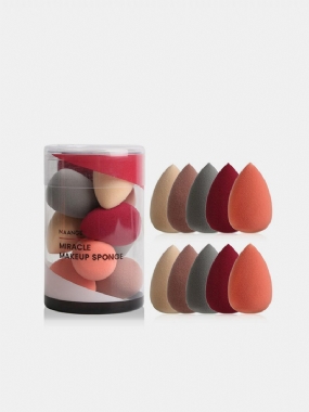 10 Ks Mini Make-up Puff Mokré-suché Dvojúčelové Tekvicové Vankúšiky Sponge Beauty Eggs