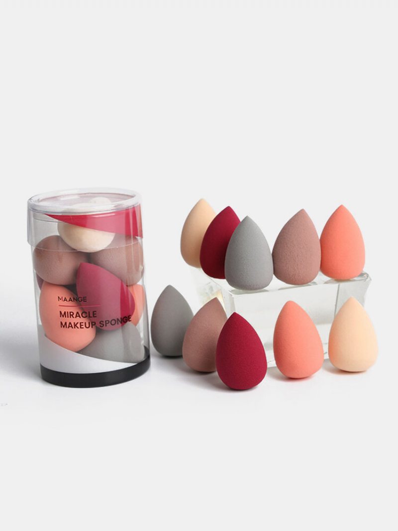 10 Ks Mini Make-up Puff Mokré-suché Dvojúčelové Tekvicové Vankúšiky Sponge Beauty Eggs