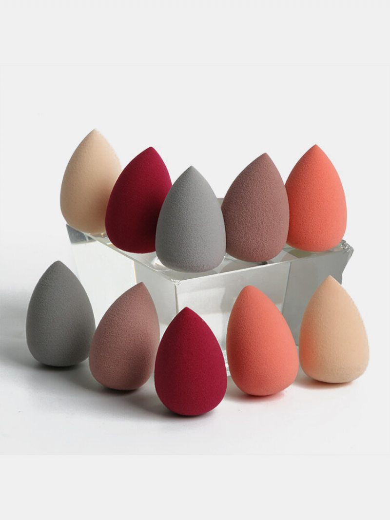 10 Ks Mini Make-up Puff Mokré-suché Dvojúčelové Tekvicové Vankúšiky Sponge Beauty Eggs