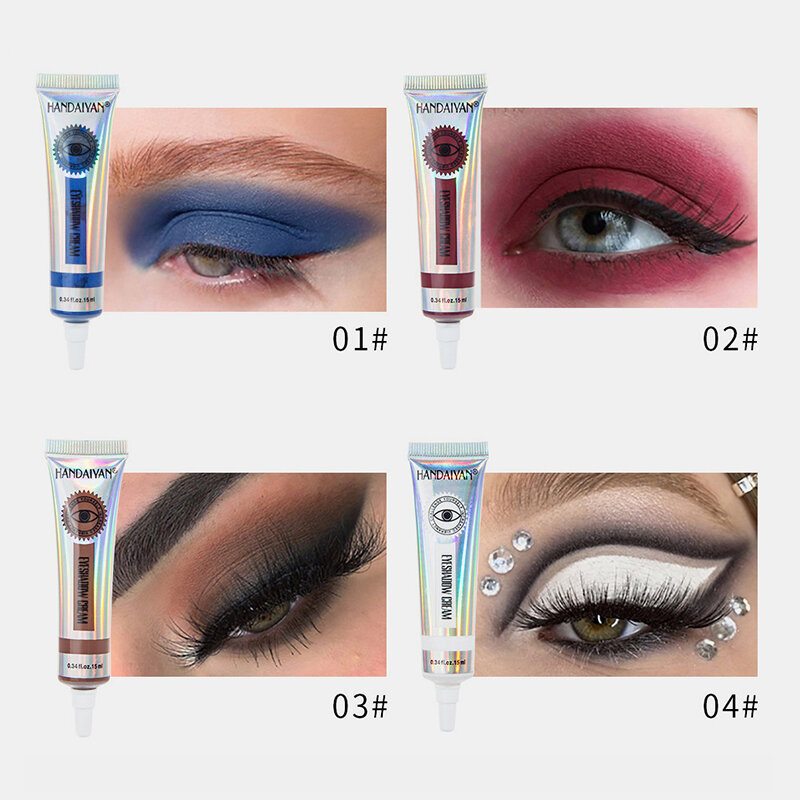 12 Farieb Matný Krém Na Očné Tiene Prenosný Vodeodolný A Dlhotrvajúci Make-up Očí Bez Vyblednutia