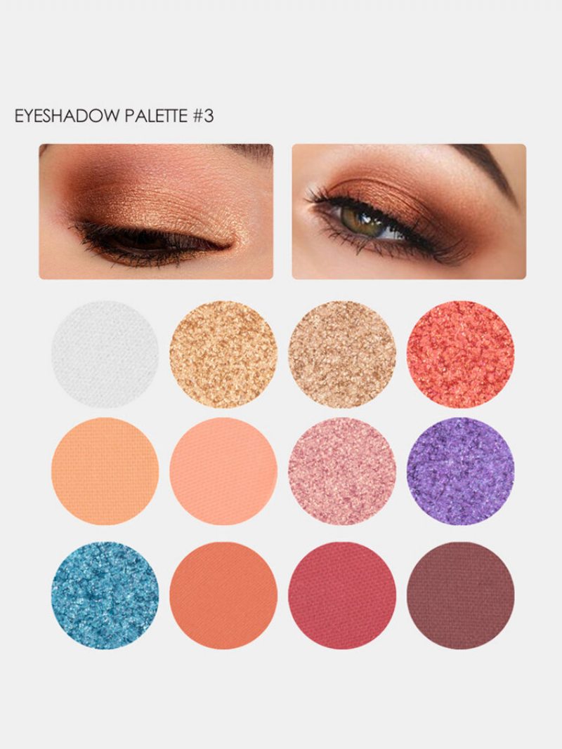 12 Farieb Paleta Matných Očných Tieňov Earth Color Nude Makeupdlhotrvajúce Očné Tiene