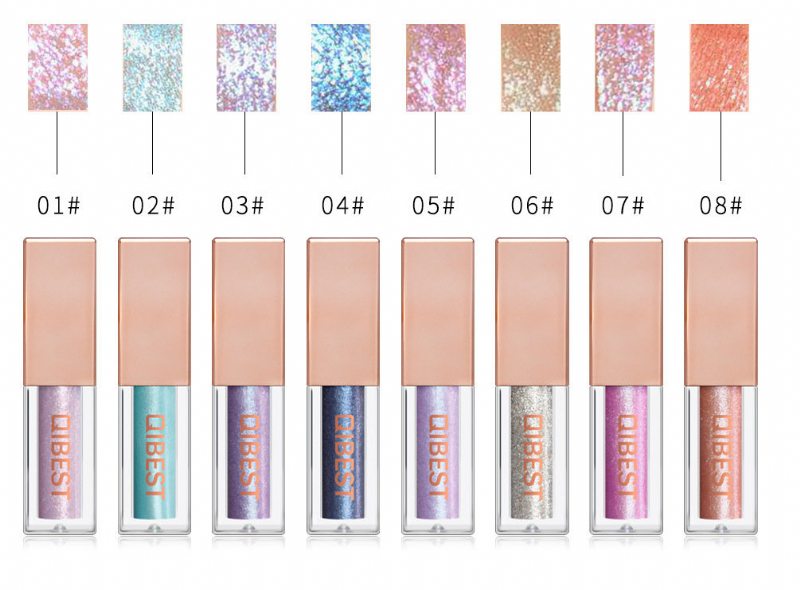 15 Farieb Diamond Pearlescent Liquid Eyeshadow Shine Colorful High Light Eye Makeup