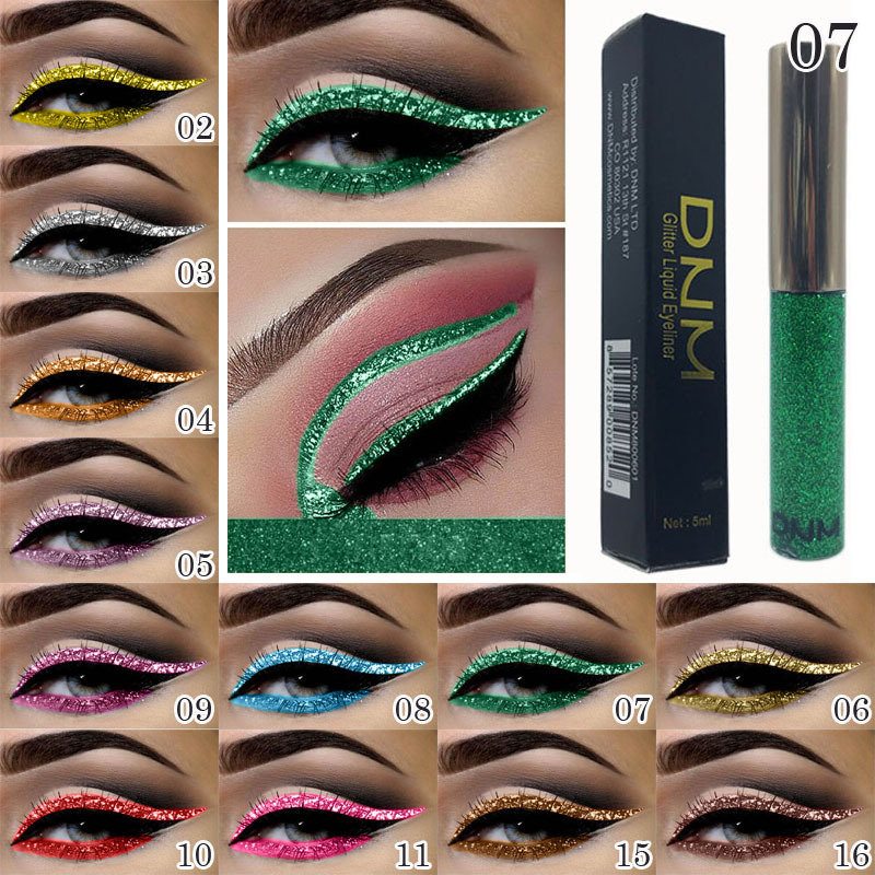 16 Farieb Lesklé Perleťové Tekuté Pero Na Očné Linky Kovové Flitre Diamantové Na Očný Make-up