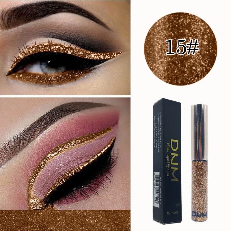 16 Farieb Lesklé Perleťové Tekuté Pero Na Očné Linky Kovové Flitre Diamantové Na Očný Make-up