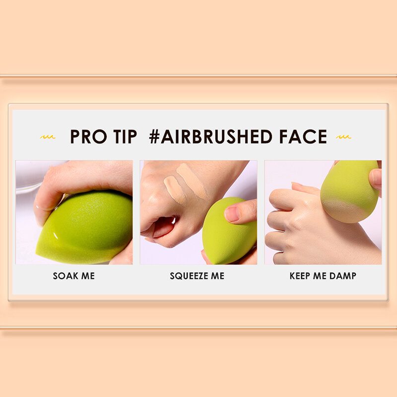 3 Farby Air Cushion Sponge Puff Suché-mokré Dvojaké Použitie Profesijné Make-up Nástroje Základná Púder