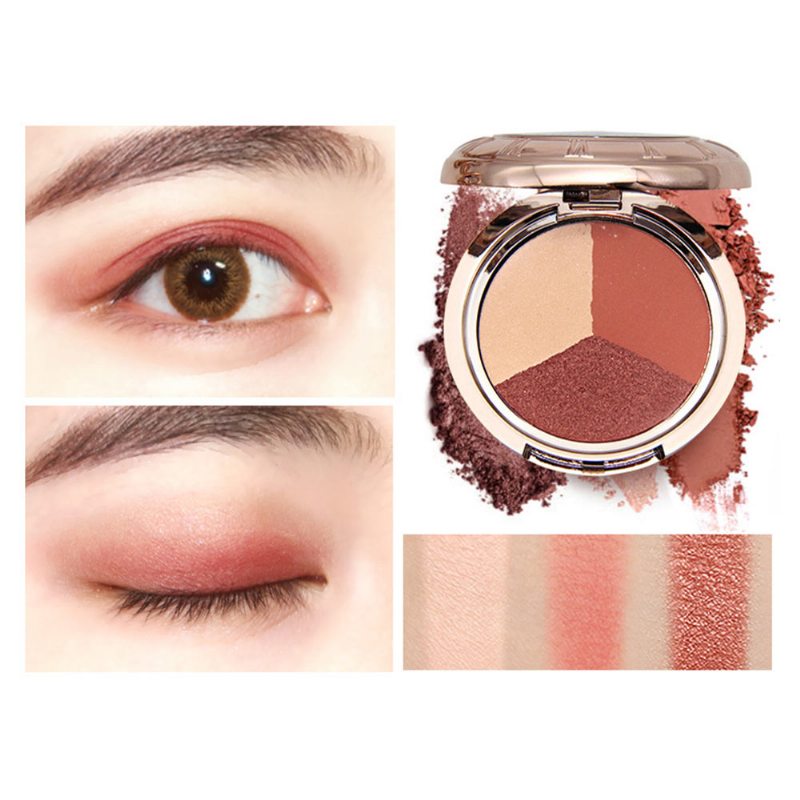 3-farebná Sada Očných Tieňov Vodotesná A Dlhotrvajúca Paleta Colorful Beauty Cosmetics