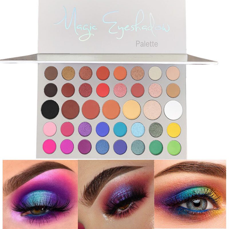 39 Farebných Očných Tieňov Pearlescent Earth Color Shimmer Paleta Nature Smoky Matte Pallete Glitter Eye Makeup