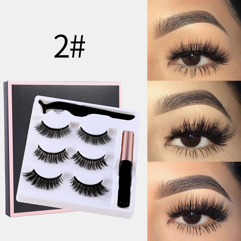 3d Sada Umelých Mihalníc Magnetická Ceruzka Na Oči Tekutý Prírodný Magnet Riasy Očný Make-up Očná Kozmetika