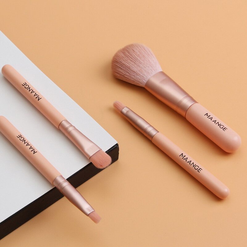 4ks/súprava Mini Štetca Na Make-up Súprava Na Očné Tiene Štetec Na Pery Na Obočie Na Lícenku Na Beauty Tool