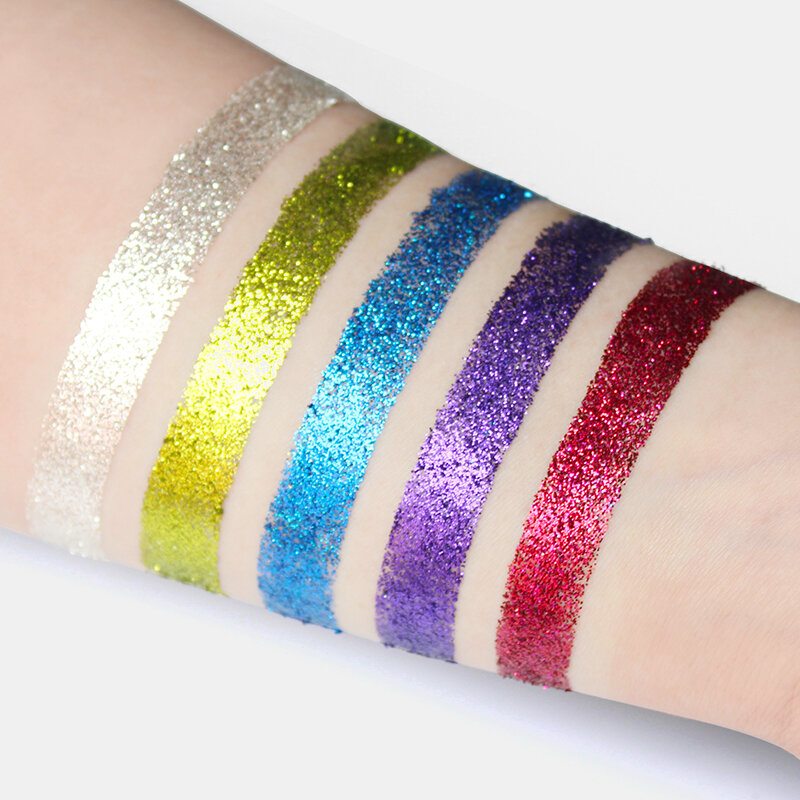 5 Farieb Glitter Powder Paleta Očných Tieňov S Flitrami Perleťový Make-up Pigment Smoky Eye Shadow
