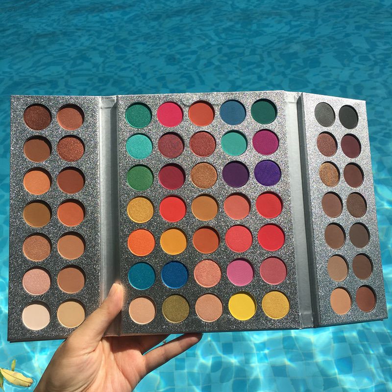 63colors Pro Paleta Očných Tieňov Dymové Matné Očné Tiene S Dlhotrvajúcim Trblietavým Zvýrazňovačom Bronzer