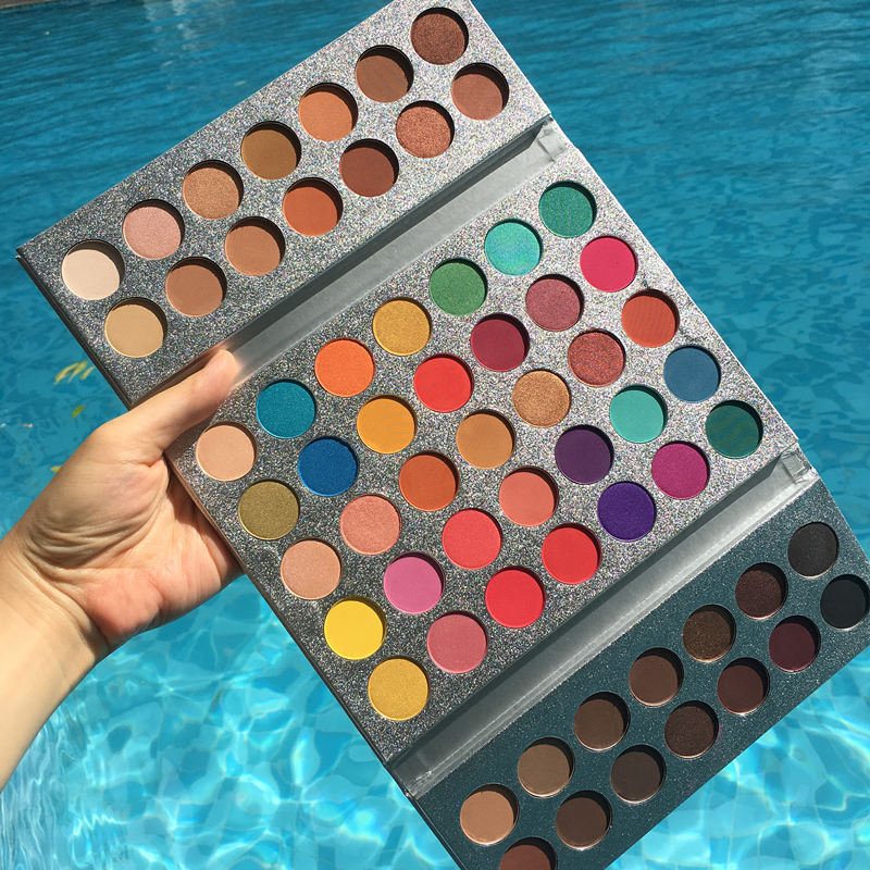 63colors Pro Paleta Očných Tieňov Dymové Matné Očné Tiene S Dlhotrvajúcim Trblietavým Zvýrazňovačom Bronzer