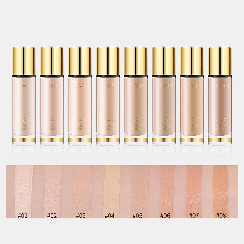 8 Farieb Liquid Foundation Full Coverage Concealer Whitening Moisturizer Waterproof Face Makeup