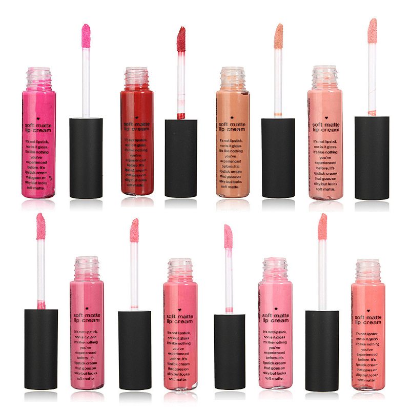 8 Farieb Soft Matte Lip Gloss Tekutá Tyčinka S Dlhotrvajúcim Make-upom Kozmetika