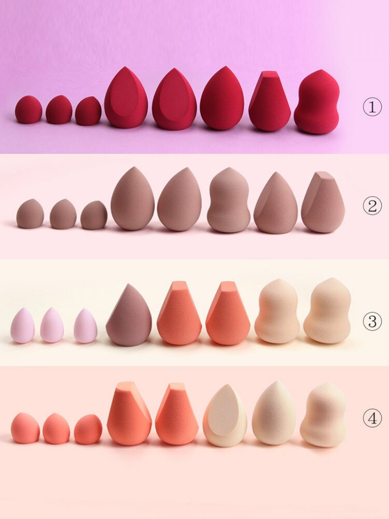 8 Ks/fľaša Makeup Puff Beauty Eggs Mokré Sušenie Dvojúčelové Tekvicové Piškótové Vajíčka