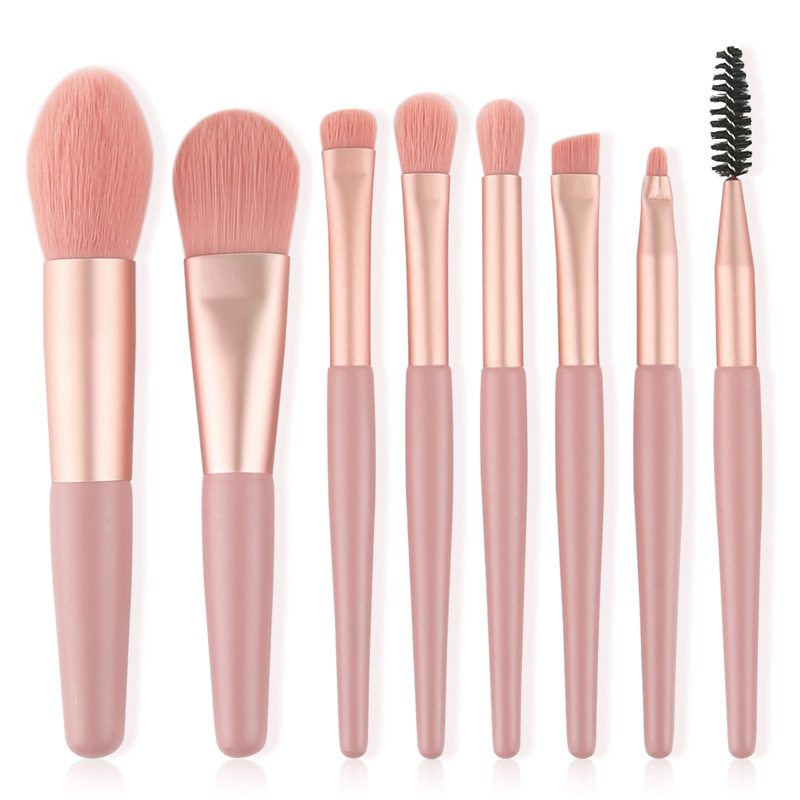 8ks/sada Prenosné Štetce Na Mejkap Sada Mini Foundation Loose Powder Eyeshadow Brush Kit Make Up Tool