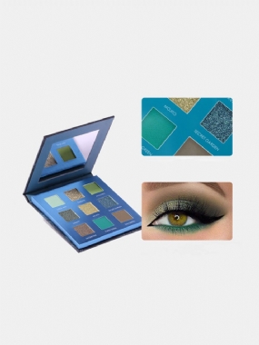 9 Farieb Avocado Eyeshadow Palette Matte Glitter Waterproof Eye Makeup