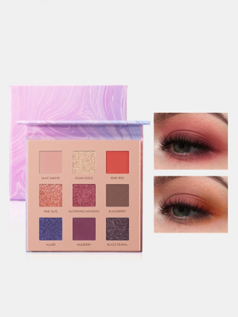 9 Farieb Sunflower Matte Eyeshadow Palette Vodotesný Nahý Pigmentovaný Lesklý Očný Make-up