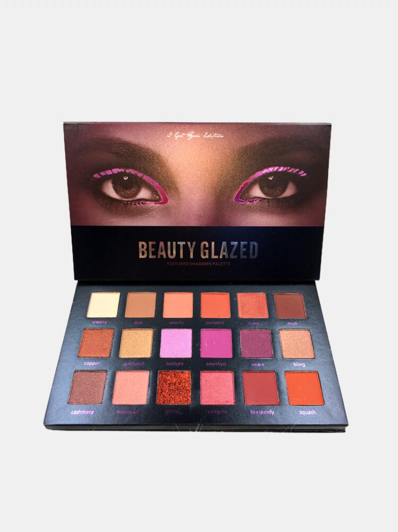 Beauty Glazed Matné Trblietavé Očné Tiene Paleta Očných Tieňov Očný Make-up Glitter Prirodzený Dlhotrvajúci