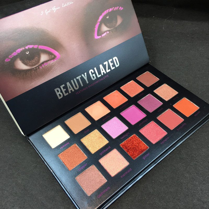 Beauty Glazed Matné Trblietavé Očné Tiene Paleta Očných Tieňov Očný Make-up Glitter Prirodzený Dlhotrvajúci