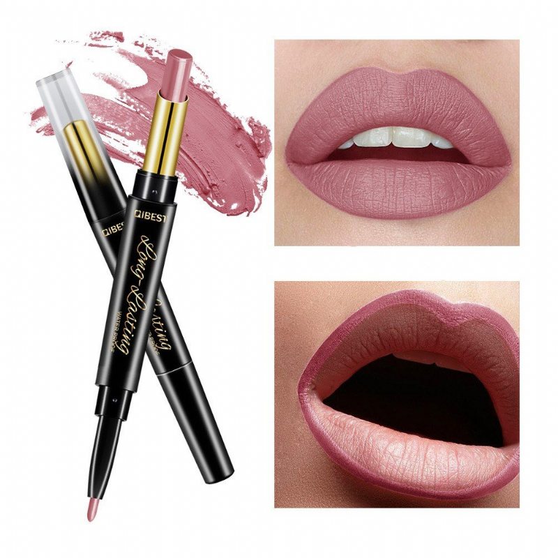 Dvojhlavý Matný Rúž Trvácna Tyčinka Na Pery Full Color Maroon Matte Lip Stick Makeup Na