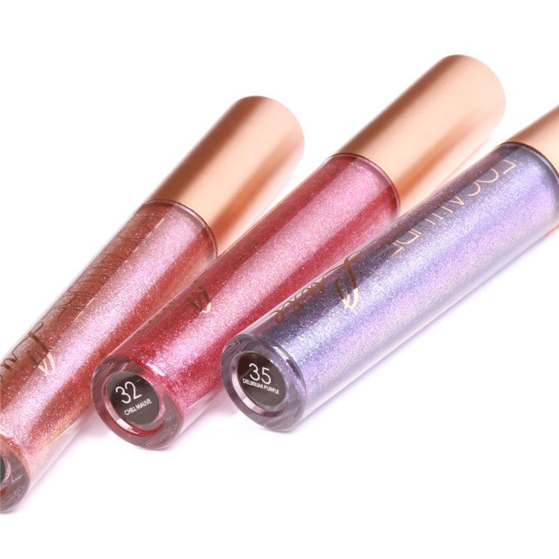 Focallure Glitter Color Matte Lip Gloss Diamond Sand Sexy Perleťový Tekutý Rúž 6 Farieb
