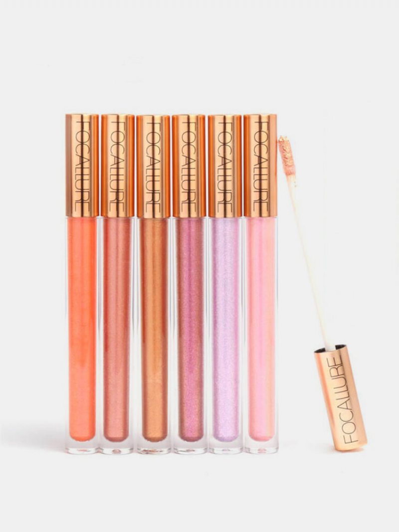 Glitter Lip Gloss Makeup Long Lasting Nude Shimmer Metallic Liquid Lipstick