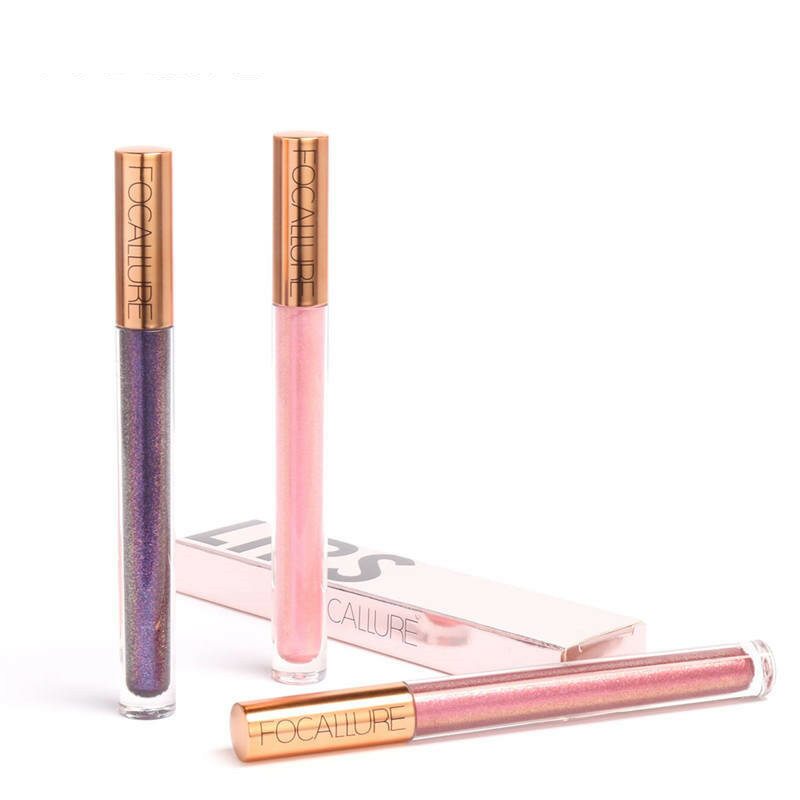 Glitter Lip Gloss Makeup Long Lasting Nude Shimmer Metallic Liquid Lipstick