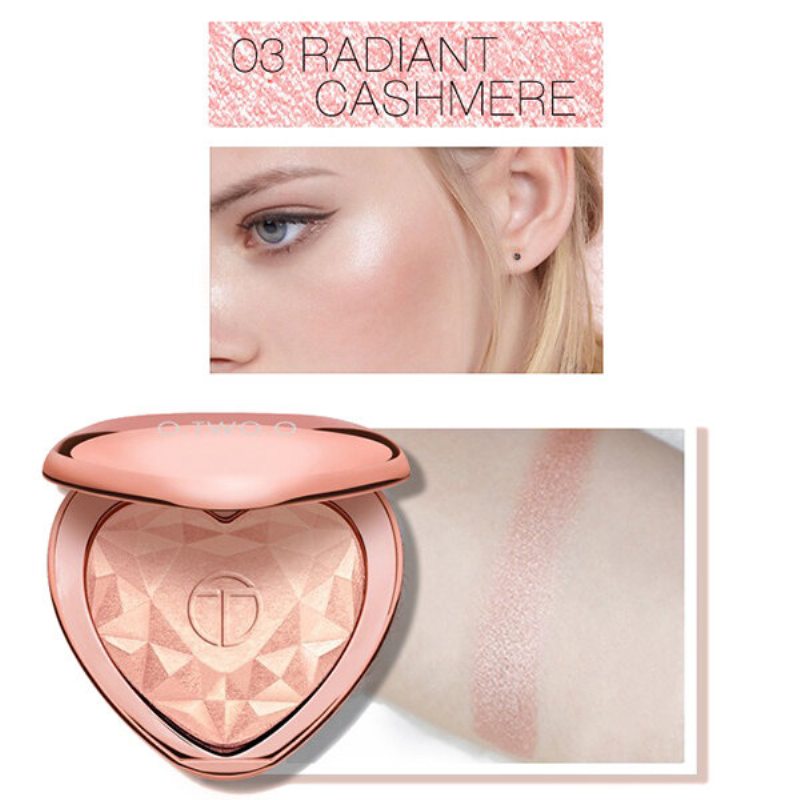 Heart Shimmer Highlighters Palette Lasting Glow Face Highlighter Prášok Na 3d Líčenie Tváre