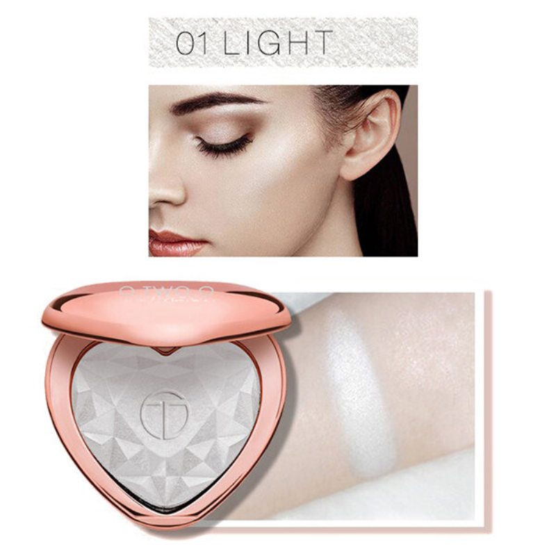 Heart Shimmer Highlighters Palette Lasting Glow Face Highlighter Prášok Na 3d Líčenie Tváre